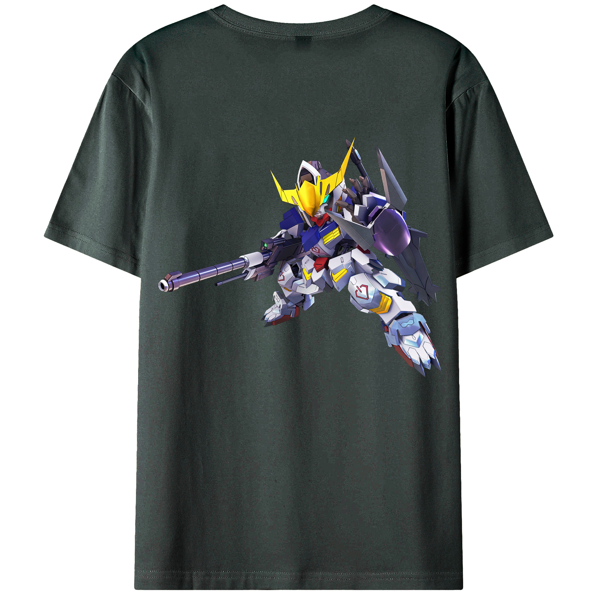 （画像用） 機動戦士ガンダム Mobile Suit Gundam 綿100％ メンズ半袖Tシャツ（バックプリント） 通気性